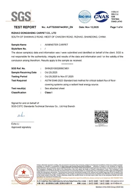 AX ASTM E 648 Test Report AX ASTM E 648 Test Report